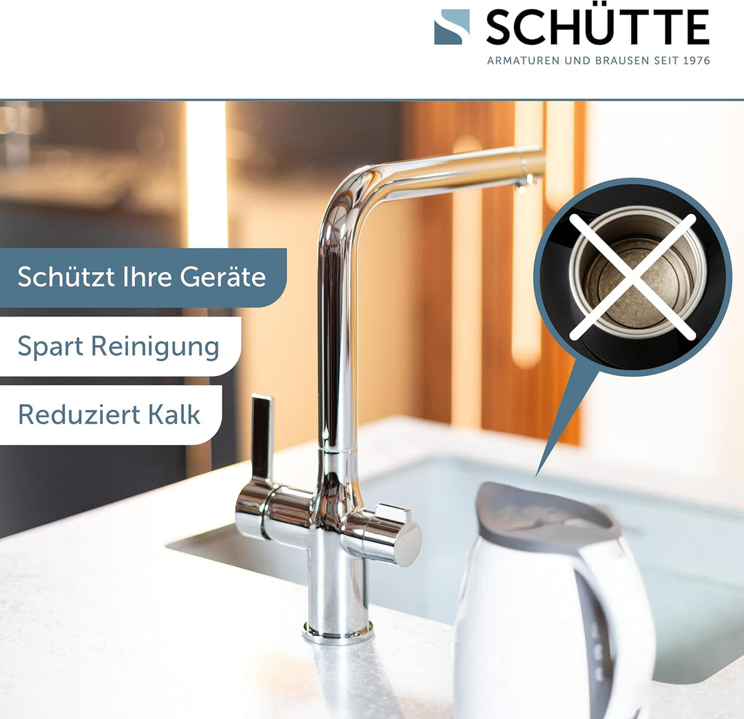 SCHÜTTE AQUASTAR PRO 3-Wege-Filterarmatur, sauberes Trinkwasser direkt aus dem Hahn, Integriertes BW