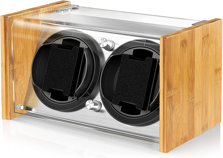 Watch Winder Smith Uhrenbeweger aus Bambusholz für 2 grossen Herren