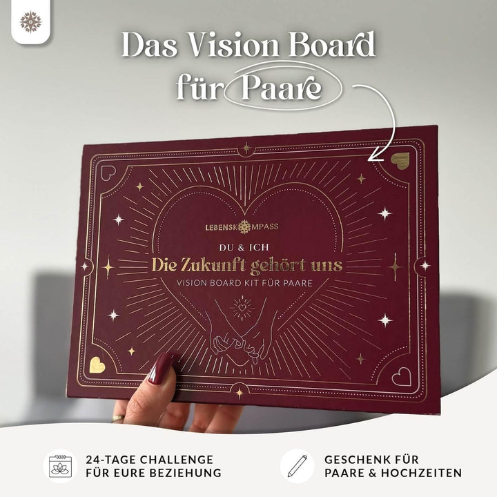 LEBENSKOMPASS Vision Board Set für Paare ”Unsere Zukunft” - DAS ORIGINAL - Bastelt ein gemeinsames V
