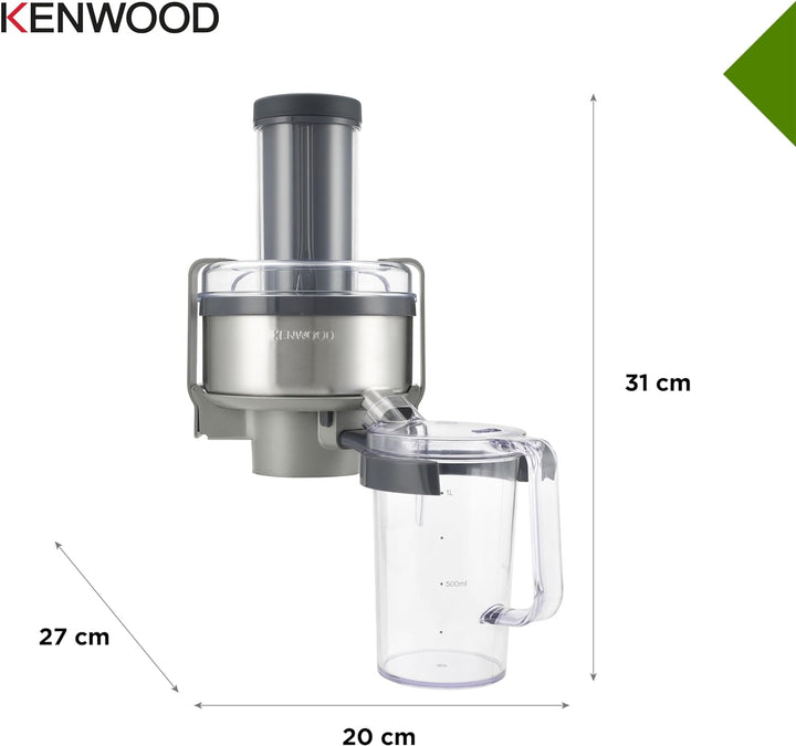 Kenwood Profi-Entsafter AT641 für Küchenmaschine Cooking Chef KM 070, Edelstahloptik, 20 x 27 x 31 c