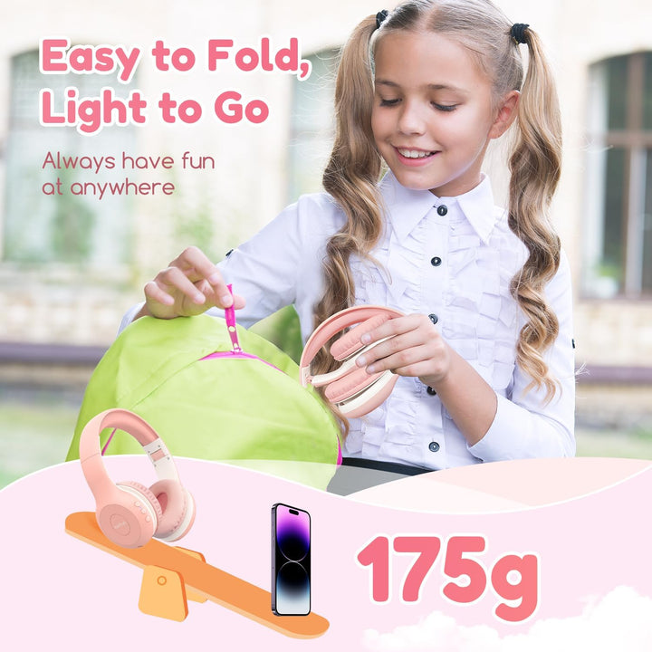 EarFun Bluetooth Kopfhörer Kinder, 85/94dB Lautstärkeregelung, HiFi Sound, HD-Mikrofon, 40 Std Akku,