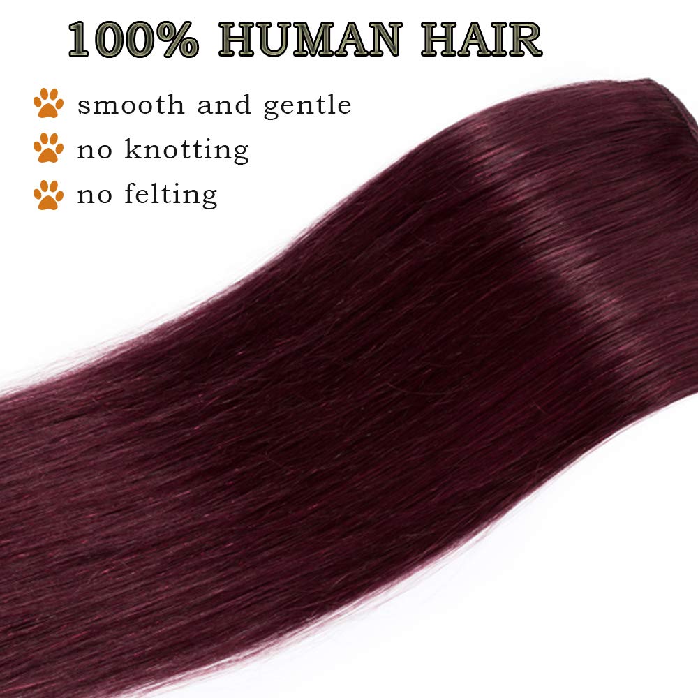 SEGO Extensions Clip in Echthaar Echthaar 8 Pcs Haarverlängerung Haarteil natürliches glatt Remy Haa