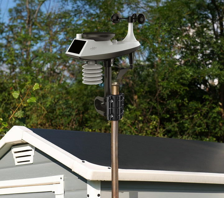 infactory Wetterstation Smart: WLAN-Funk-Wetterstation mit XL-Farbdisplay, App, Weather Underground