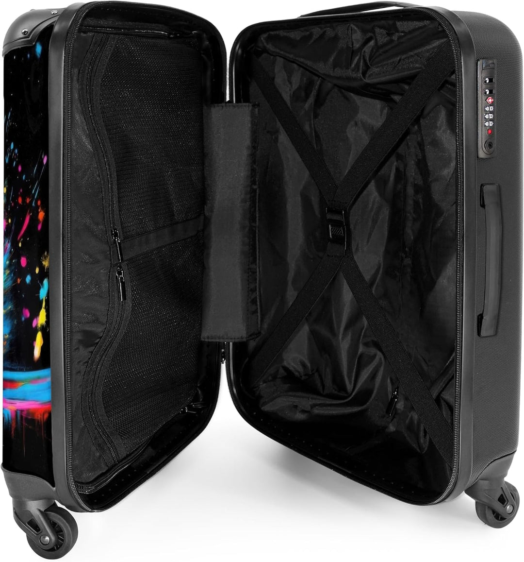 Koffer Mittelgross 67x43x25 cm Hartschalenkoffer L Trolley Rollkoffer 4 Rollen Leicht Hartschale Mit