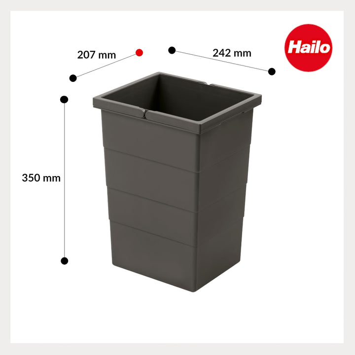 Hailo 13 Liter Inneneimer 1138999 für Cargo Abfallsammler Ersatzeimer Mülleimer