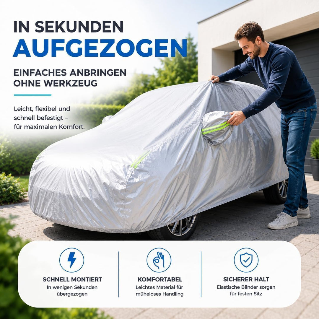 Autogadget® Premium Auto Abdeckplane - Autoabdeckung &amp; universale Autoschutzhülle - Abdeckung - Car