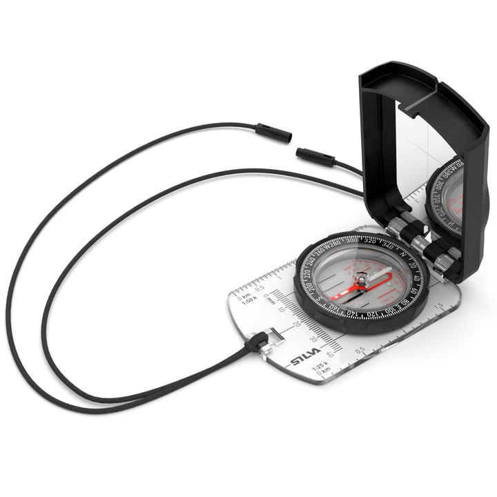Silva Kompass Outdoor - Spiegelkompass Ranger S Black - Peilkompass für Lange Entfernungen - Marschk