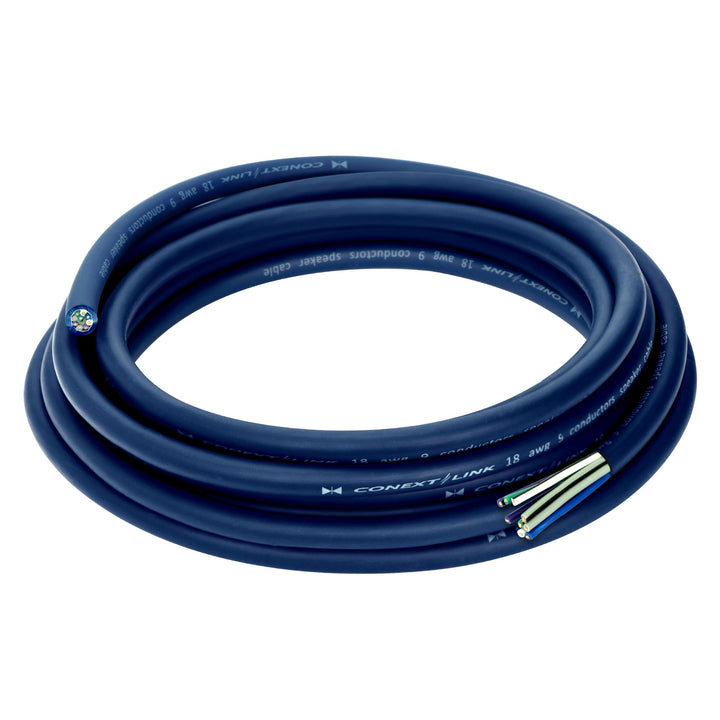 Conext Link MSC918-20 20 Feet 9 Conductors Blue Speed Wire Primary Wire Speaker Cable 18 AWG Gauge G