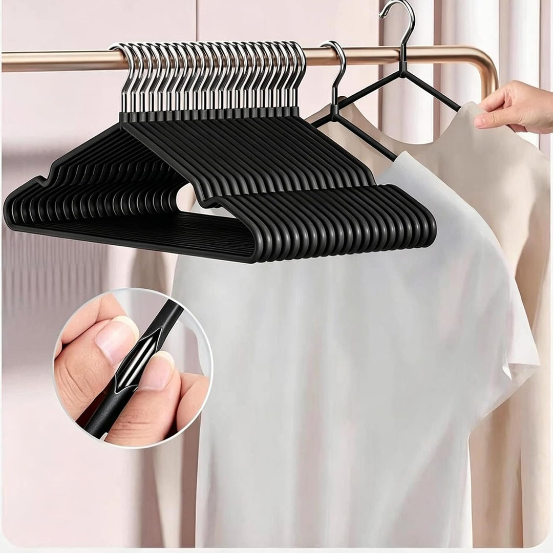 Kleiderbügel Metall (40 cm) – 30 Stück Platzsparende Kleiderbügel für Erwachsene,0,4cm Dick, Belastb