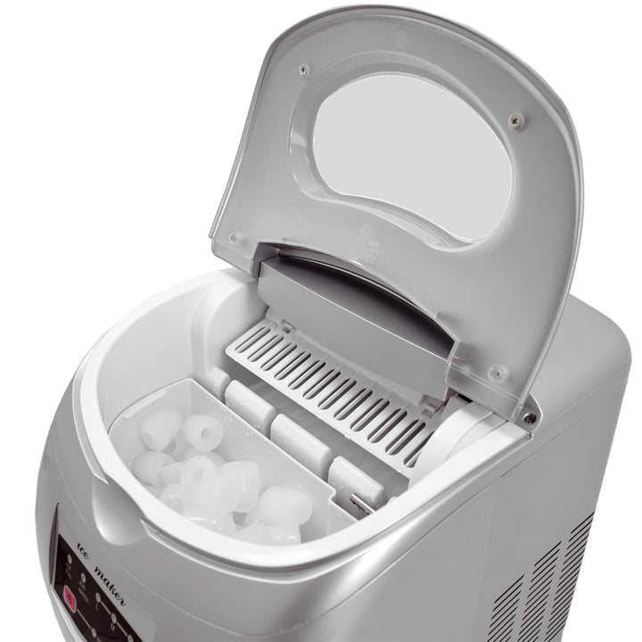 Syntrox Germany Eiswürfelmaschine Eiswürfelbereiter Eiswasser Edelstahl Bolavi, 15 kg Eiswürfel pro