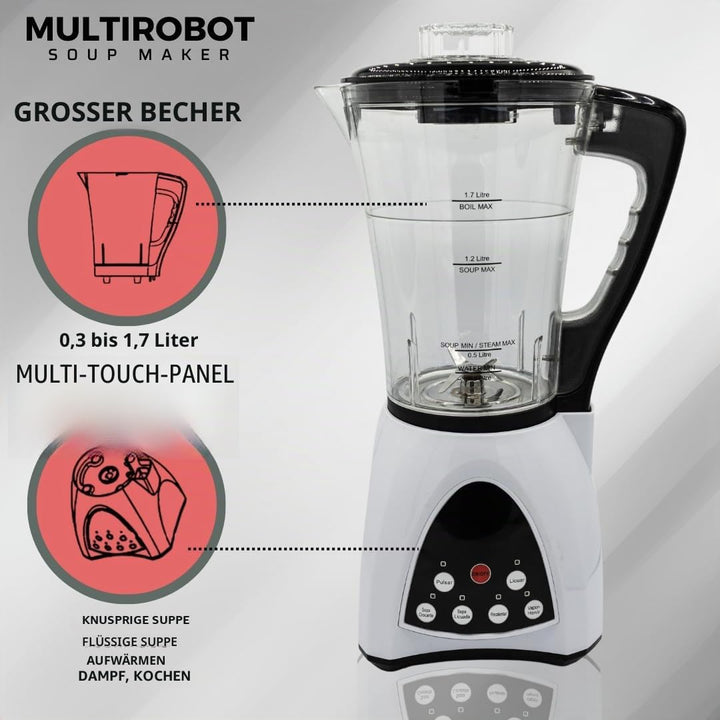 Multi Robot elektrische Suppenterrine, Multifunktionaler Roboter, 6 Programme, 2-in-1-Funktion: Mixb