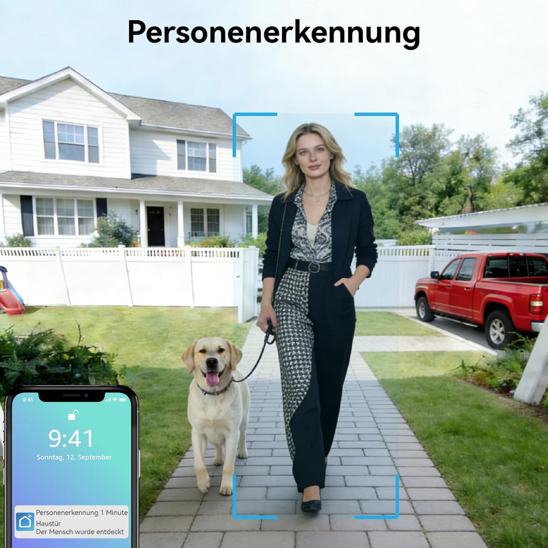 Video Türklingel mit Kamera, 2-Draht, Türsprechanlage mit 7" Farb-Touchscreen, Entsperren und Zwei-W