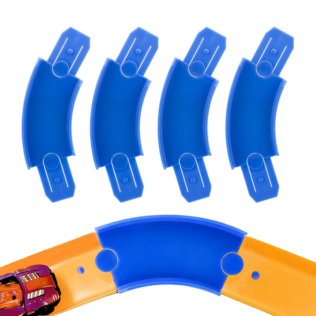 Sinbana 6stk Kurvenschienen-Set für Hot Wheels, ABS-Schienenkomponenten mit 45 Grad -Kurve Spielzeug