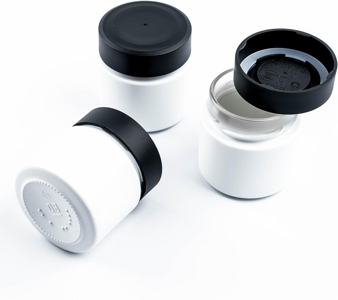 silwy® Feinkost-Magnetgläser 3er-Set (ALL WHITE 125ml)