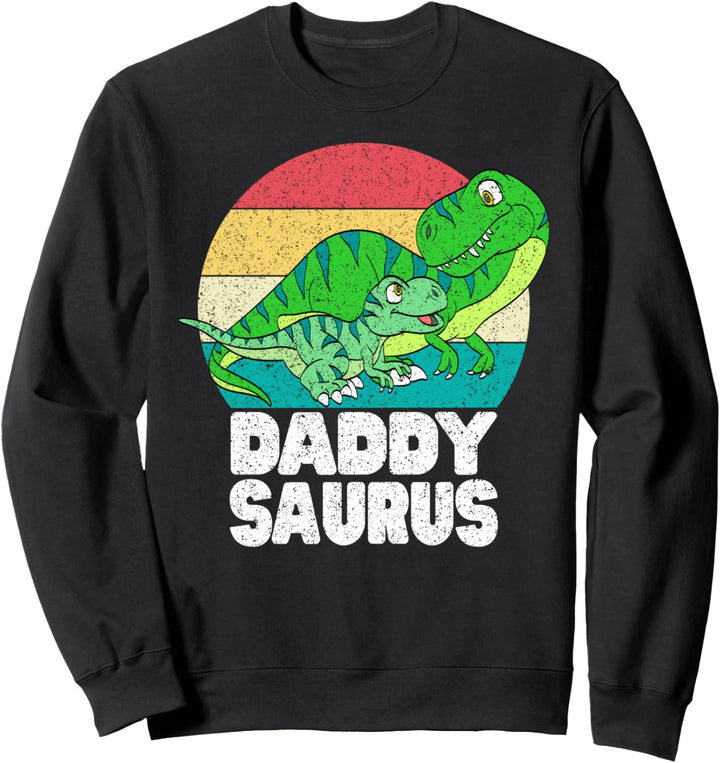 Daddysaurus Dinosaur Daddy T-Rex Baby Dino Family Matching Sweatshirt