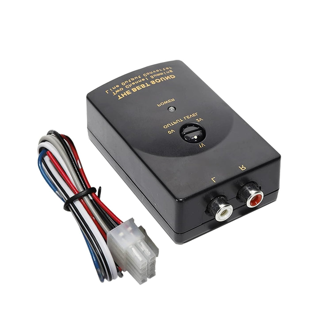 NuIth Autoradio Stereo High to Low Konverter Draht Adapter 2-Kanal Verstellbarer Verstärker Subwoofe