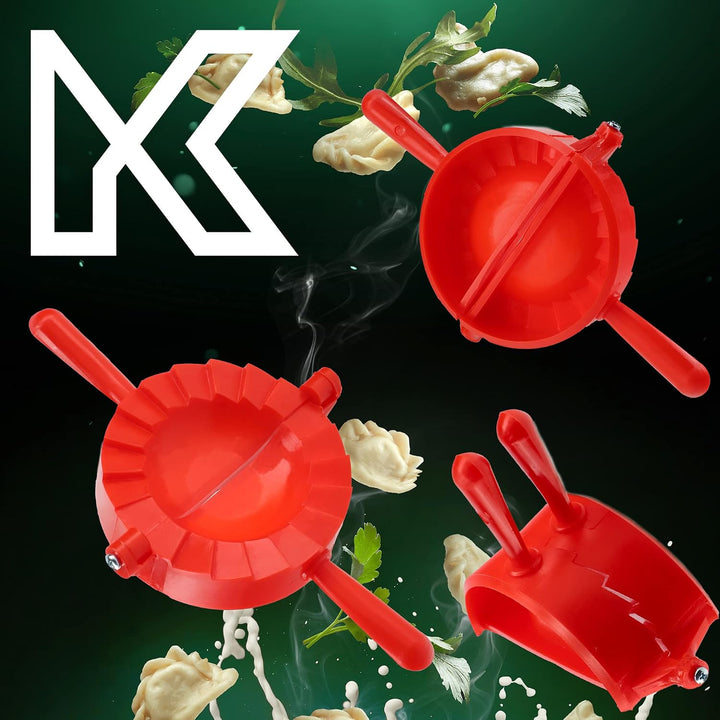 KADAX Teigtaschenformer, Rote/Grüne Form für Teigtaschen und Ravioli, Pierogi-Maker, Knödel Ausstech