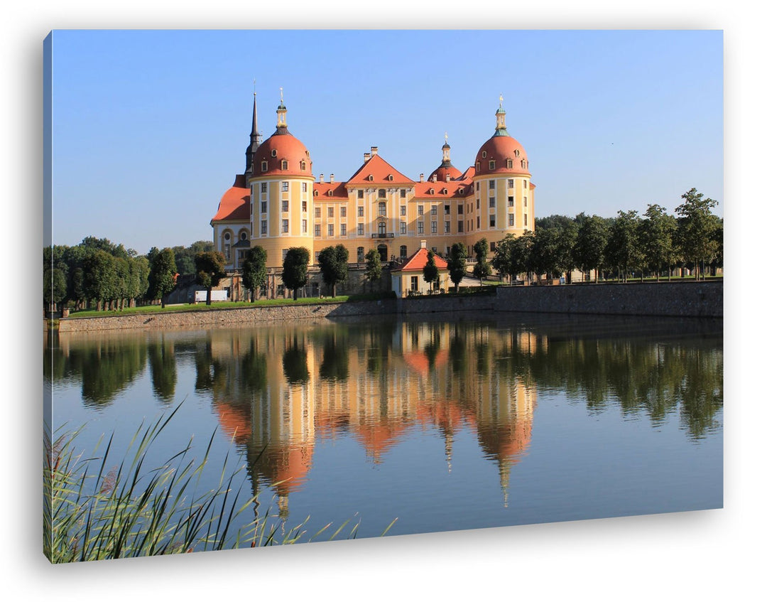 deyoli Moritzburg in Deutschland Format: 80x60 als Leinwandbild, Motiv fertig gerahmt auf Echtholzra