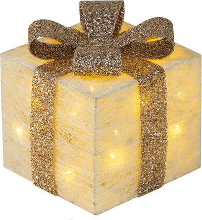 Bambelaa! 3er Led Deko Geschenke Leucht Boxen Timer Weihnachts Dekoration Weihnachtsdeko Beleuchtet