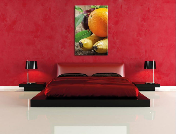 Pixxprint Leckeres Obst, Format: 100x70 auf Leinwand, XXL riesige Bilder fertig gerahmt mit Keilrahm
