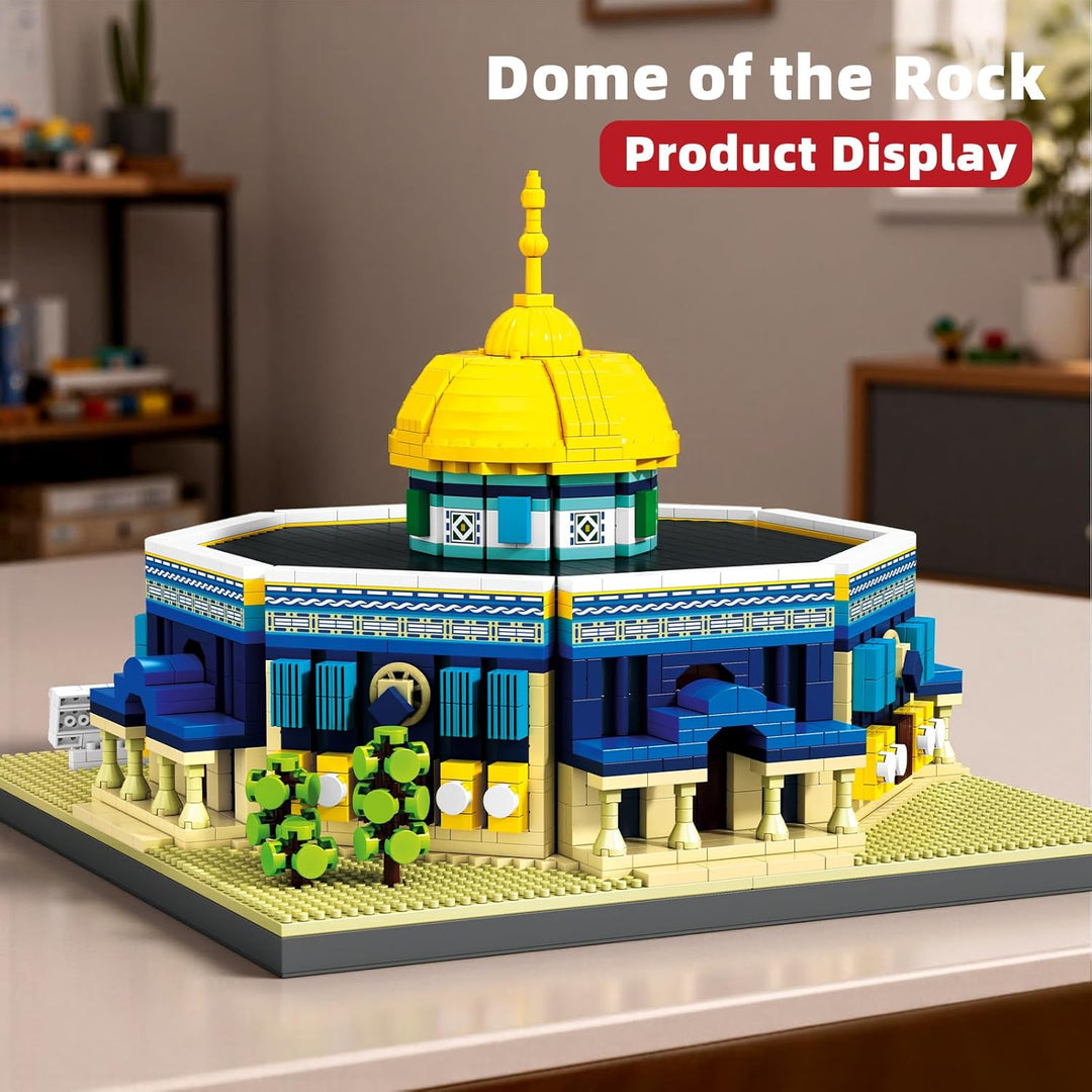 Kuppel des Felses Bausteine Sets Islamische Architektur Baukits Weltberühmtes Wahrzeichen Modell Spi