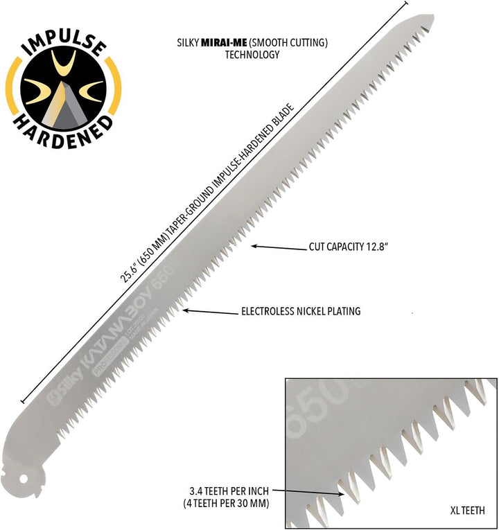 Silky Ersatzblatt für Silky Säge Katanaboy 650-5 650mm Ersatzblatt, 650mm Ersatzblatt