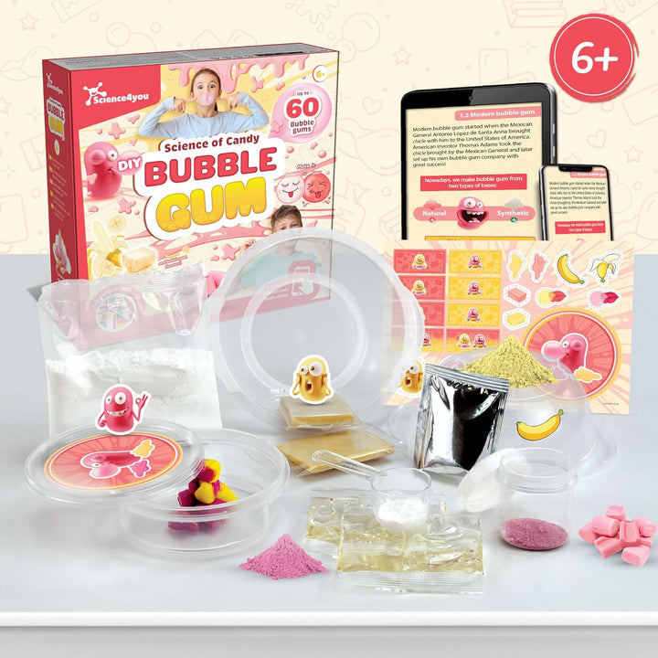 Science4you Kaugummi-Süssigkeiten-Labor – Bonbon-Bastelset um Ihre eigenen 60 Kaugummi für Kinder, G