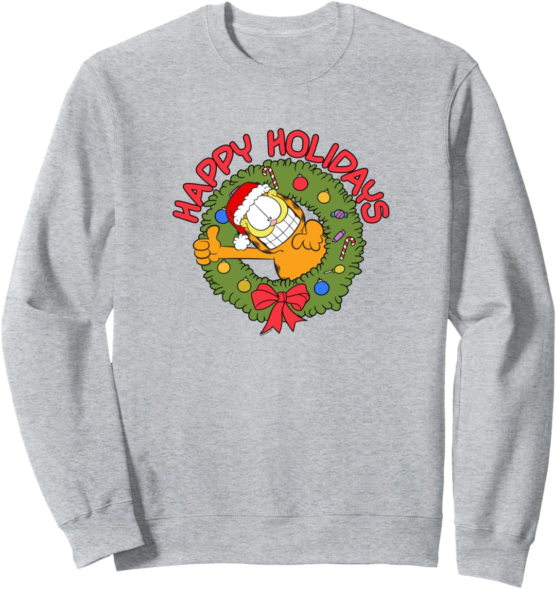 Garfield Happy Holidays Garfield Wreath Sweatshirt
