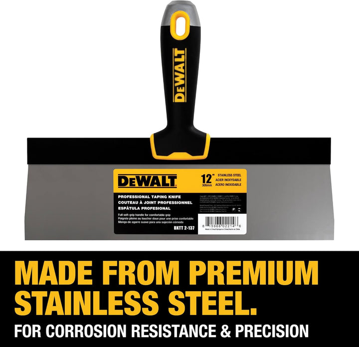 DEWALT DXTT-2-137 Taping Messer, Edelstahl, mit weichem Griff, 30,5 cm 12-Inch, 12-Inch