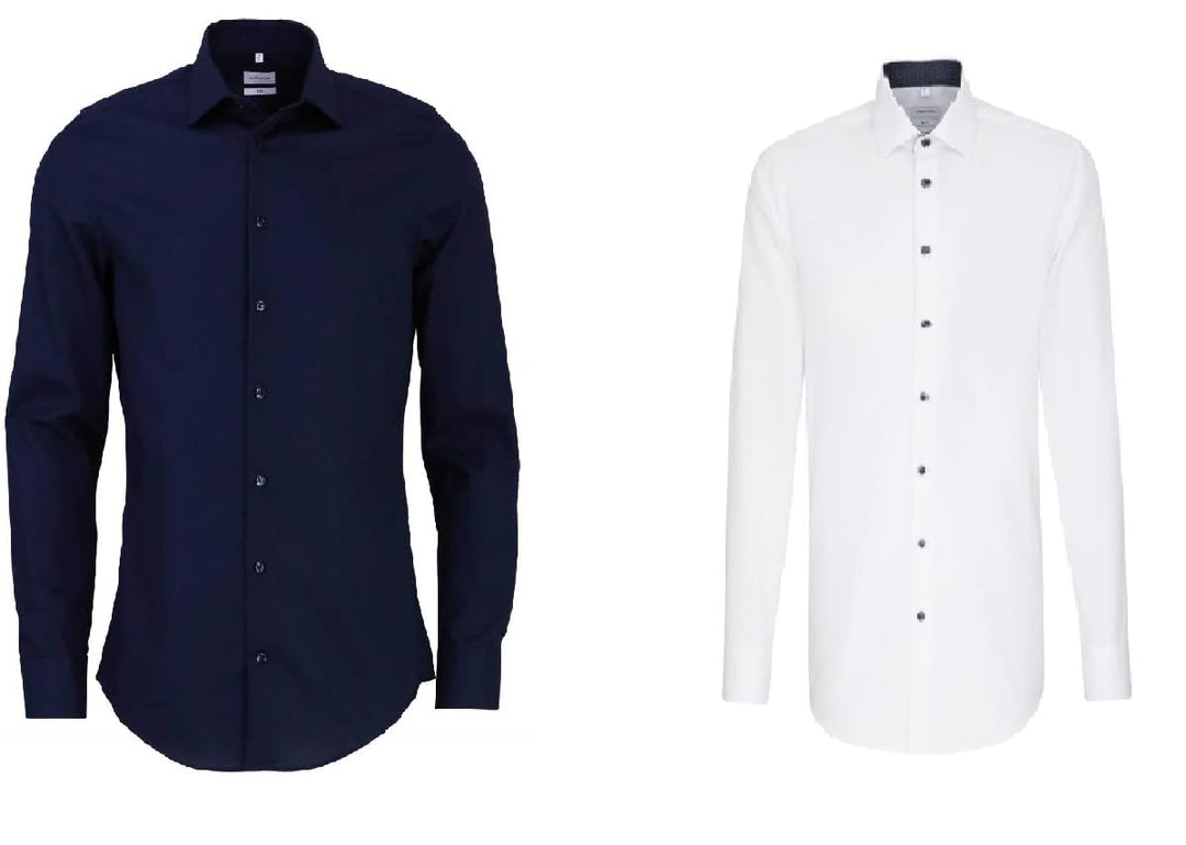 Seidensticker Herren Business-Hemd - Slim Fit - Bügelfrei - Kent-Kragen - Langarm - 100% Baumwolle 3