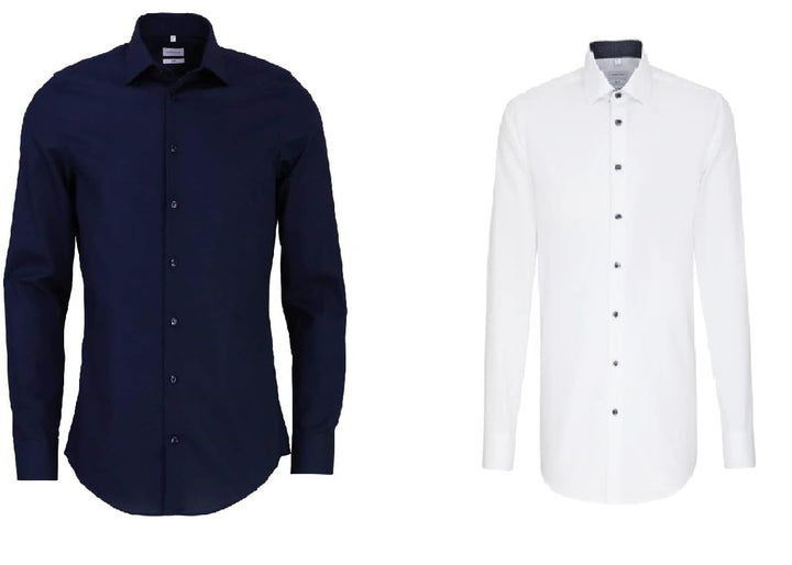 Seidensticker Herren Business-Hemd - Slim Fit - Bügelfrei - Kent-Kragen - Langarm - 100% Baumwolle 3