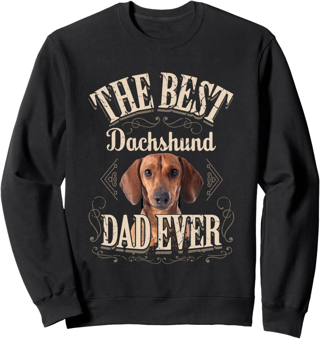 XL Lustige Weiner Hund Geschenke für Männer Bester Dackel Vater Sweatshirt