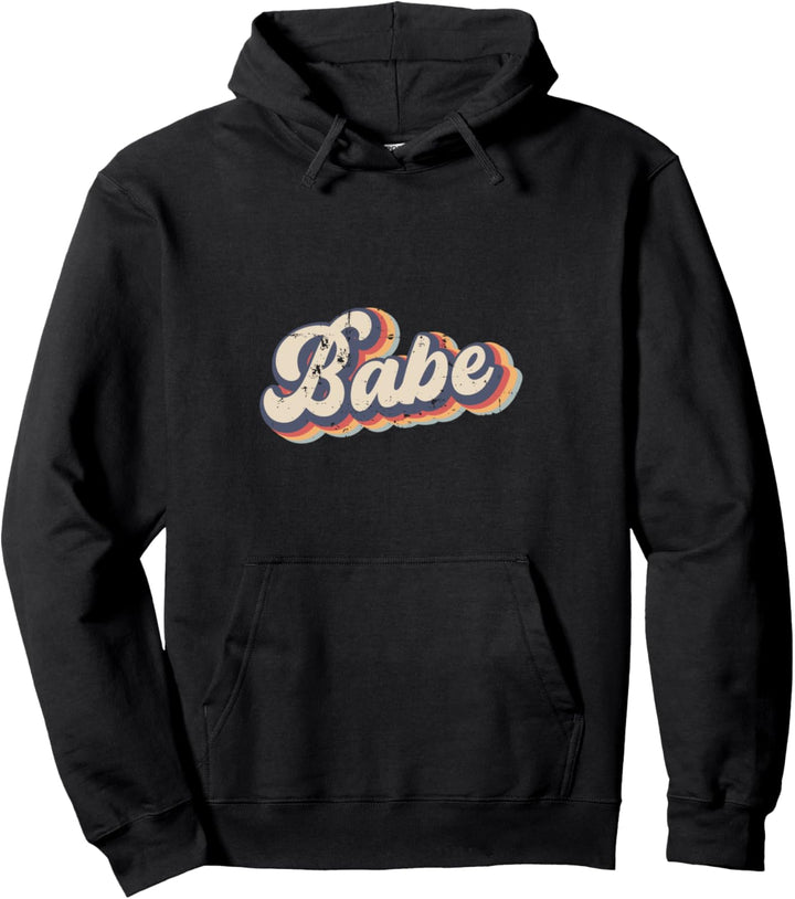 Babe Vintage Rainbow Pullover Hoodie