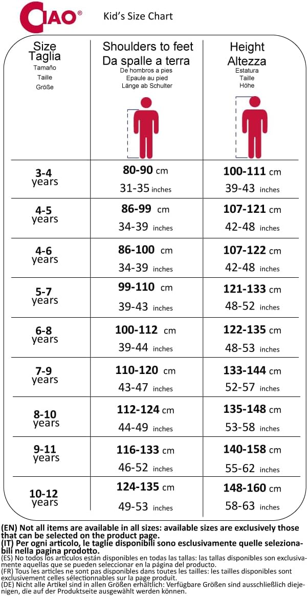 Ciao 61186.5-7 Disguise, Pink, Black, White, 5-7 Years 5-7 years Vampire Lady, 5-7 years Vampire Lad