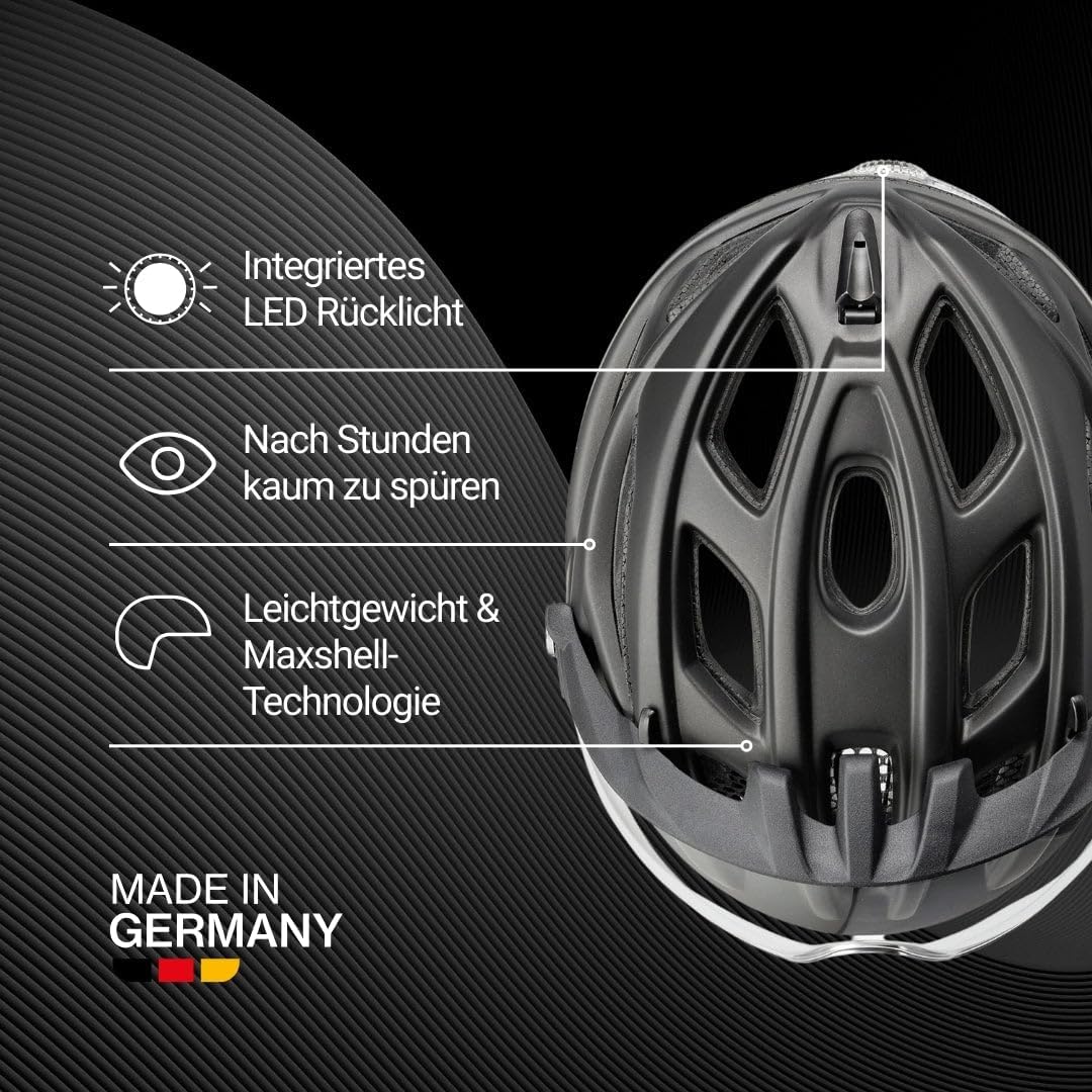 Covis Lite Hybrid Fahrradhelm mit Schutzbrille, Visier, Made in Germany, FIDLOCK Verschluss Damen He