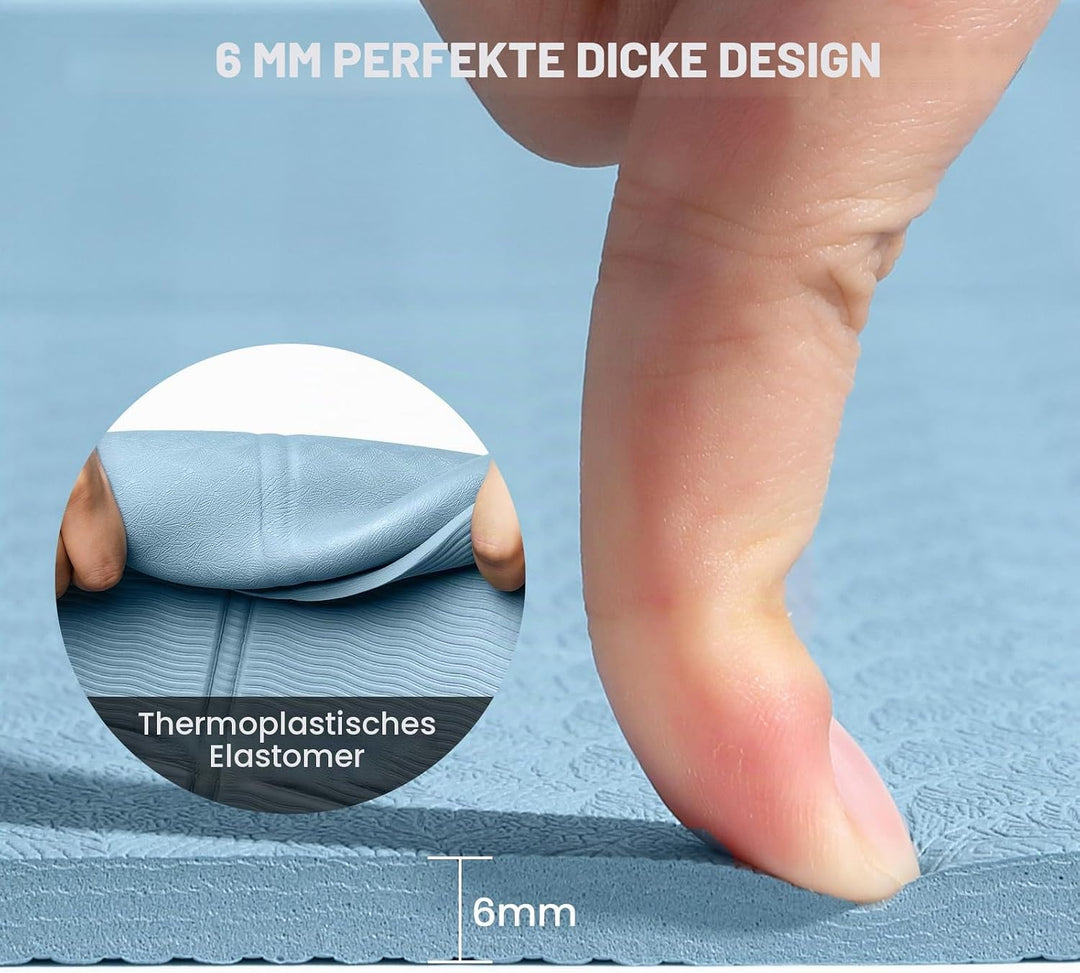 Good Nite Faltbare Yogamatte, rutschfest, tragbar, Fitnessmatte, faltbar, leicht, Gymnastikmatte, Pi