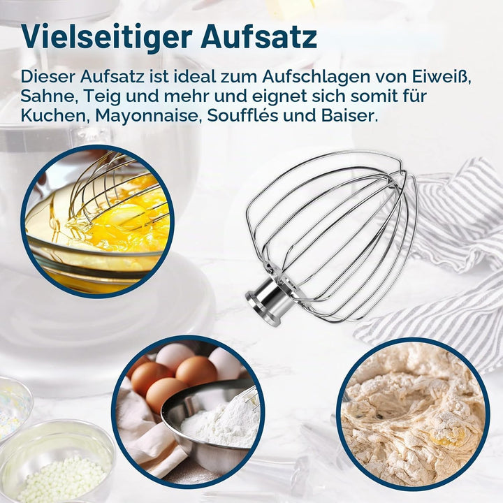 K45WW 6-Drahtiger Schneebesen für KitchenAid 4.5-5 Quart Kippkopf-Standmixer Artisan &amp; Classic Serie