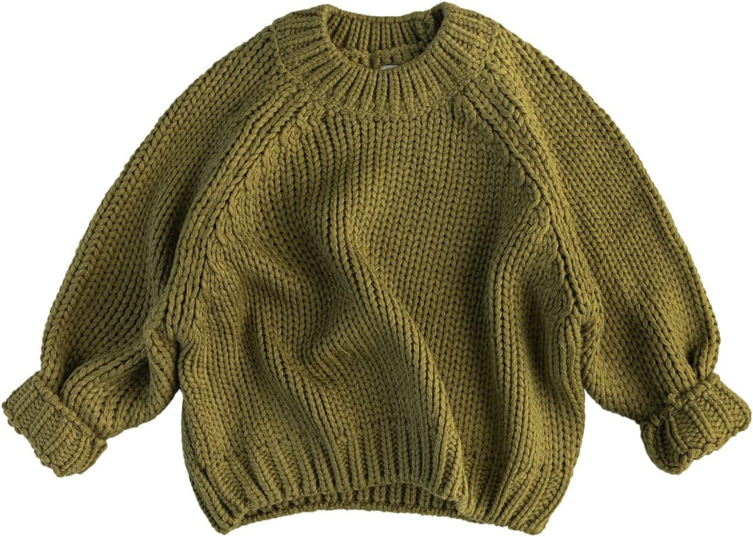 Volunboy Baby Jungen Mädchen Strickpullover Rundhals Sweater Winter Warme Pulli Langarm Oberteile 5-