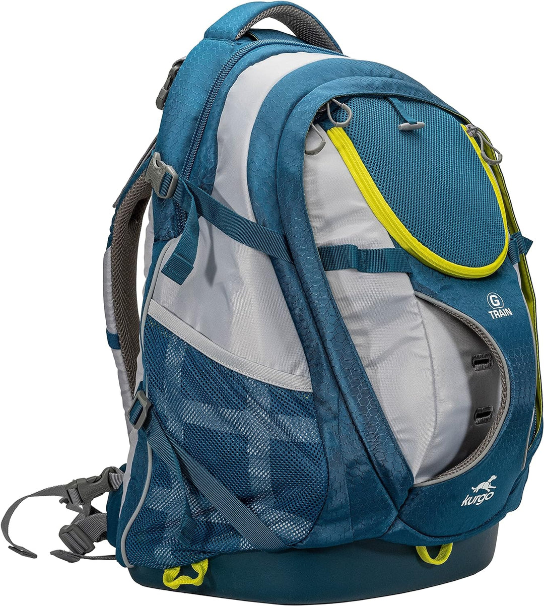 Kurgo G-Train Hunderucksack, Mit integriertem Haustierfach, Wasserfester Boden, Für Haustiere bis zu