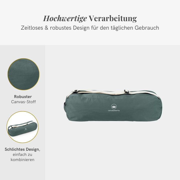 Lotuscrafts® Yogatasche PUNE aus Bio-Baumwolle, Fair &amp; Ökologisch, Ideale Yoga Tasche für Yogamatte