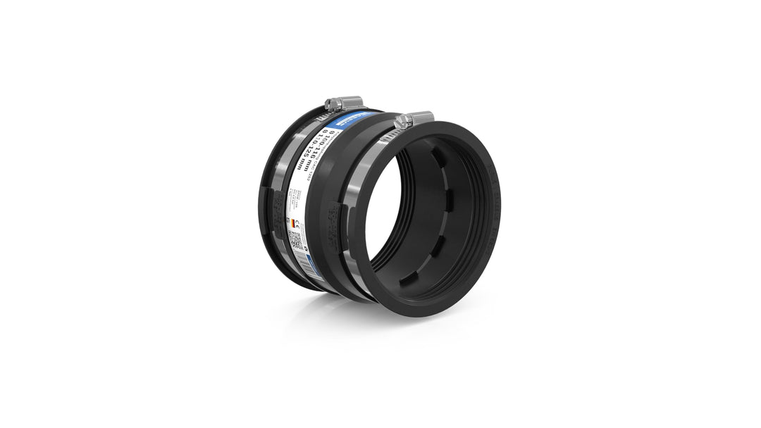 Crassus Adapterkupplung CAC 1252, EPDM / V2A, 1 Stück, 110-125 mm auf 100-115 mm, CRA12054, 110-125
