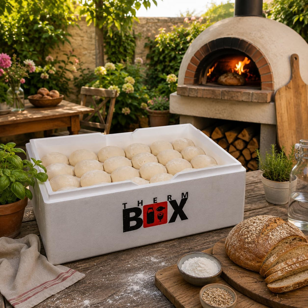 THERM BOX 53W Gärbox Styroporbox 53 Liter Innen 62,5 x 44 x 20 cm Wandstärke 3 cm Thermobox Isolierb