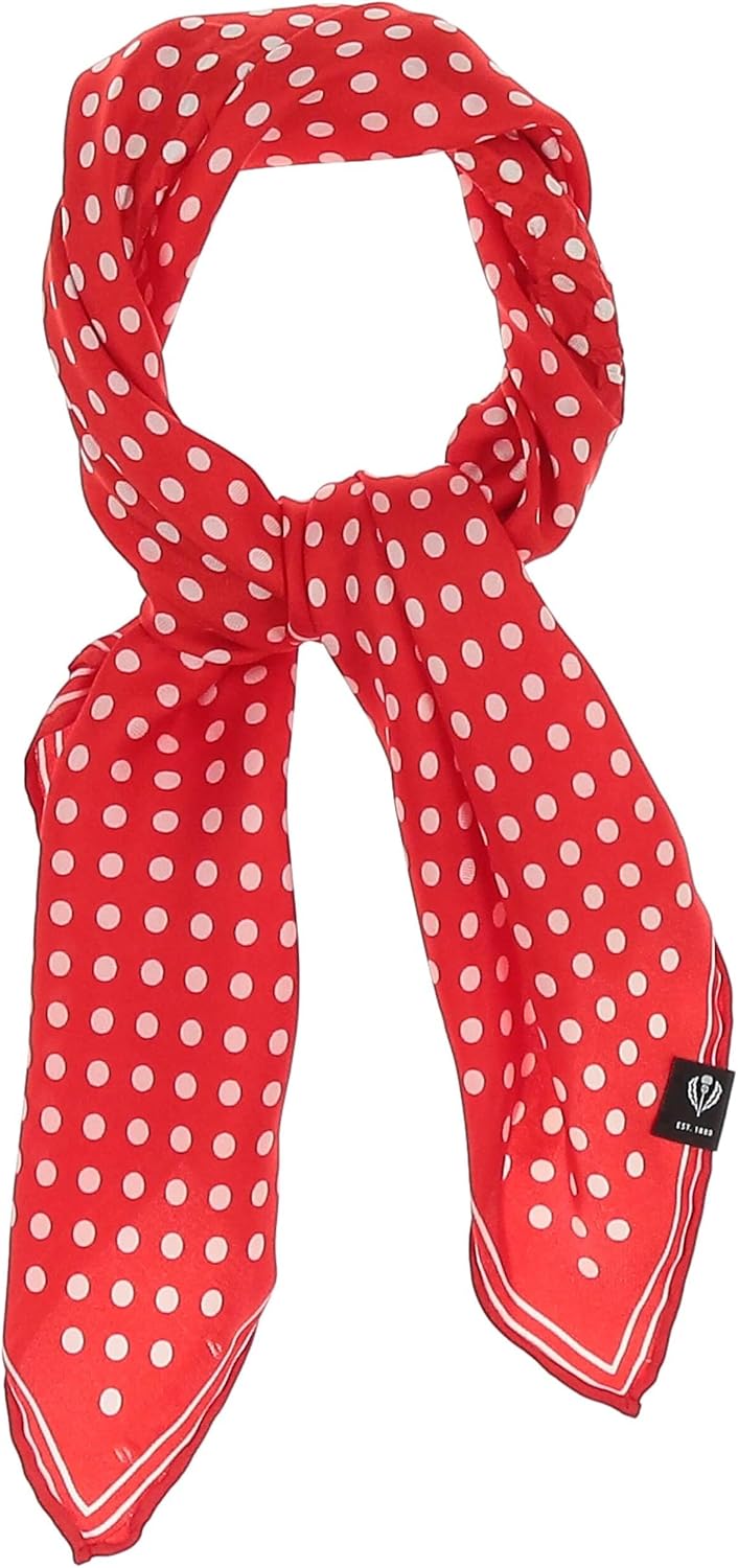 FRAAS Halstuch Damen gepunktet - 51 x 51 cm Grösse - Nickituch Seide - Seidentuch für Damen mit Polk