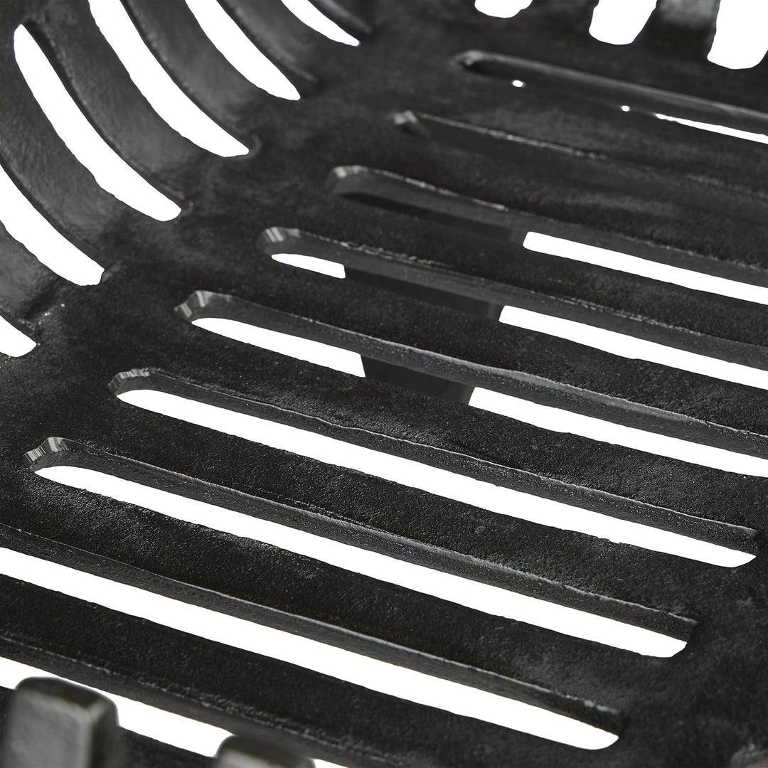 Relaxdays Kaminrost, Feuerbock für Kamin, HBT: 18 x 46 x 31 cm, massiv, schwer, Feuerrost mit Füssen