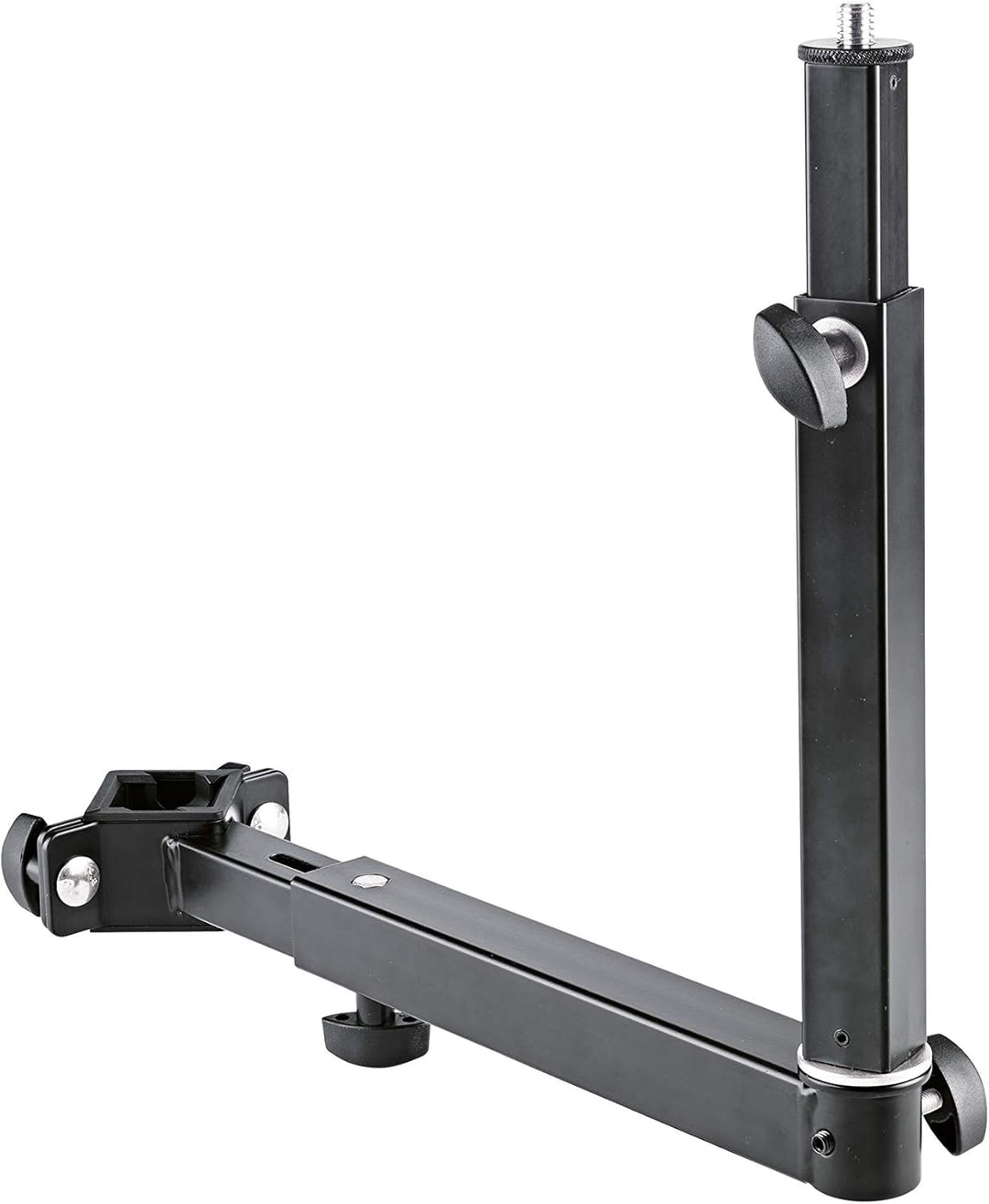 K&amp;M 18807 Universalhalter - Schwarz aus Stahl, verstellbare Erweiterung für Musik-Zubehör - für Klap