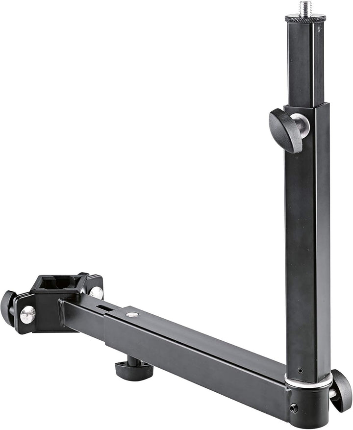 K&amp;M 18807 Universalhalter - Schwarz aus Stahl, verstellbare Erweiterung für Musik-Zubehör - für Klap