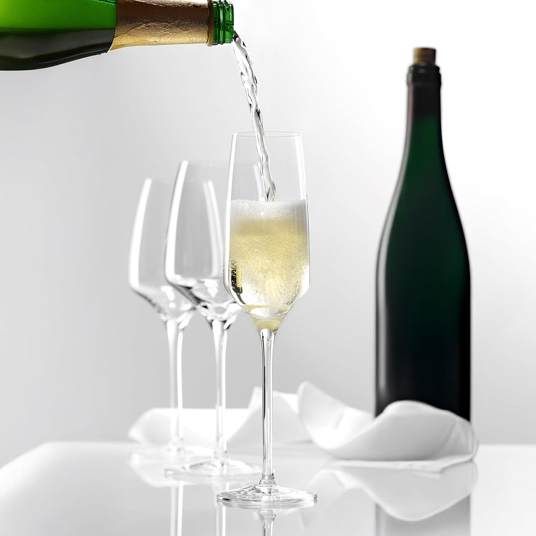 Stölzle Lausitz Sektgläser Experience 190 ml I Schaumweingläser 6er Set Kristallglas I Sektkelche sp