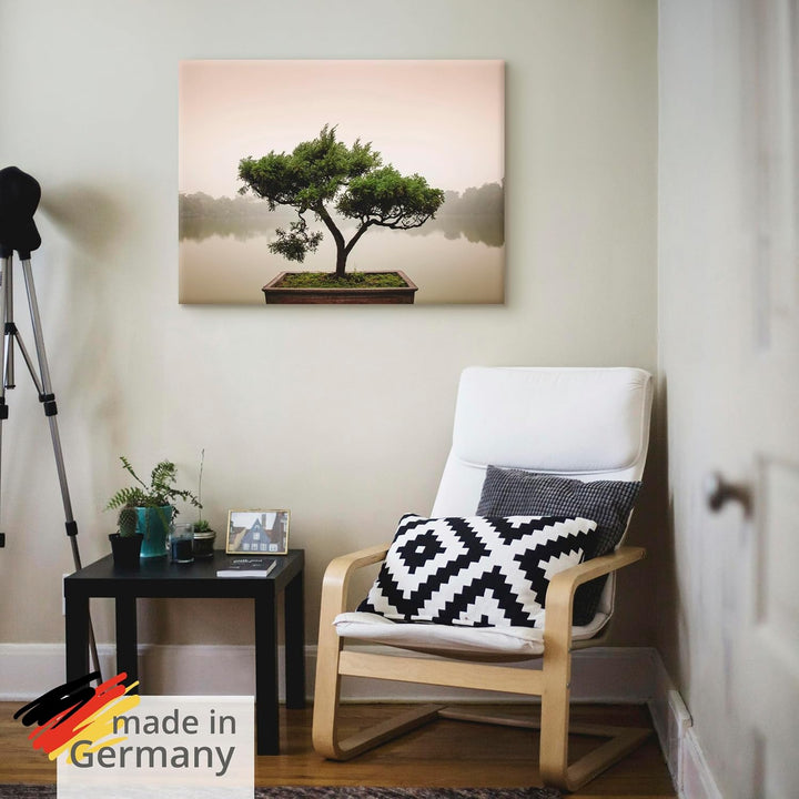ARTland Leinwandbilder Wandbild Bild auf Leinwand 80x60 cm Botanik Bäume Fotografie Grün Chinesische