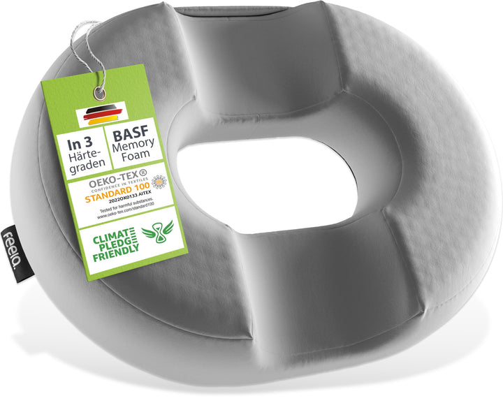 feela.® Orthopädisches Sitzring [3 Härtegrade] – Hämorrhoiden Sitzkissen mit Loch – nach OP & Geburt