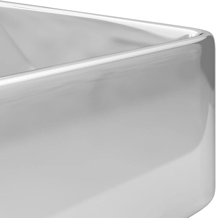 vidaXL Waschbecken mit Wasserhahnloch Aufsatzwaschbecken Waschtisch Waschplatz Handwaschbecken Wasch